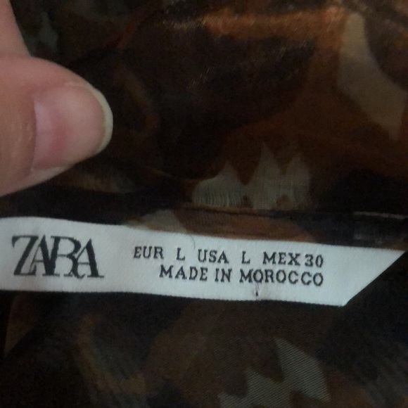 💞ZARA - NWT Sheer Wrap Top (L) - Picture 11 of 15